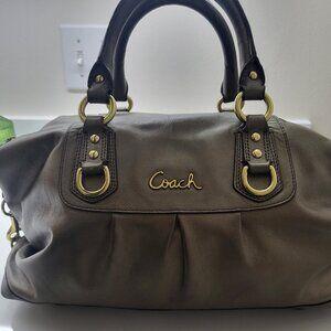 Coach Ashley Metallic Leather Satchel Bag